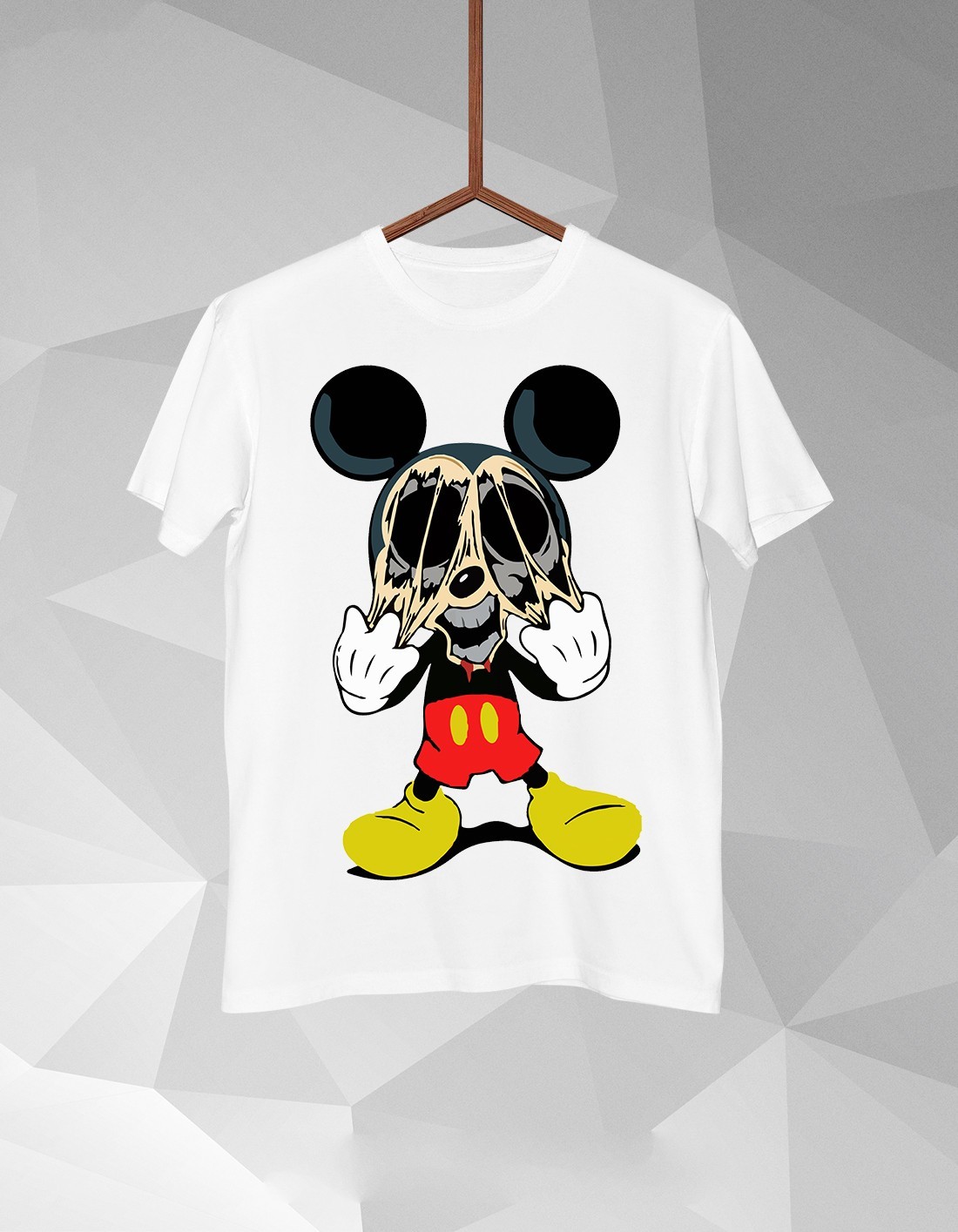 T Shirt Horror Mickey Mouse Men Size M Color White