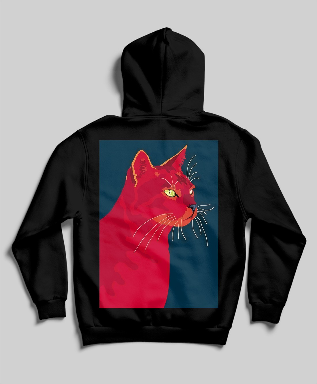 red cat hoodie